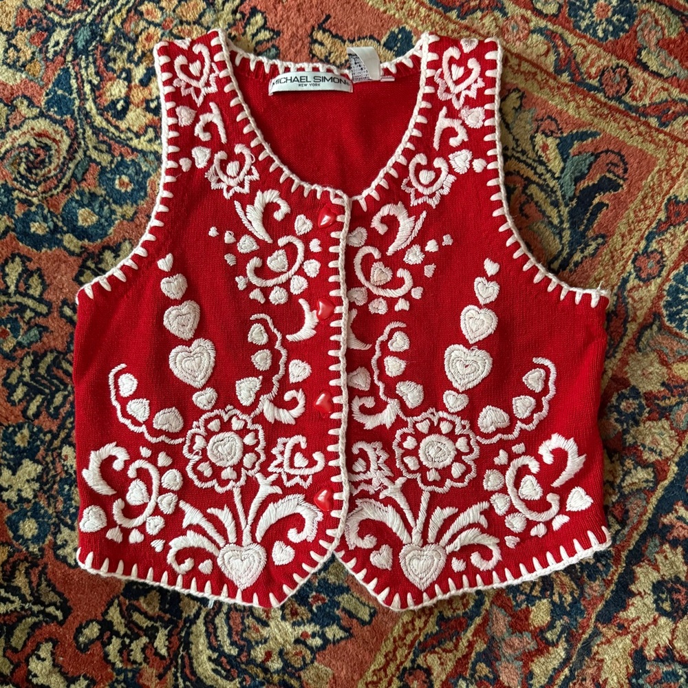 Vintage embroidered vest